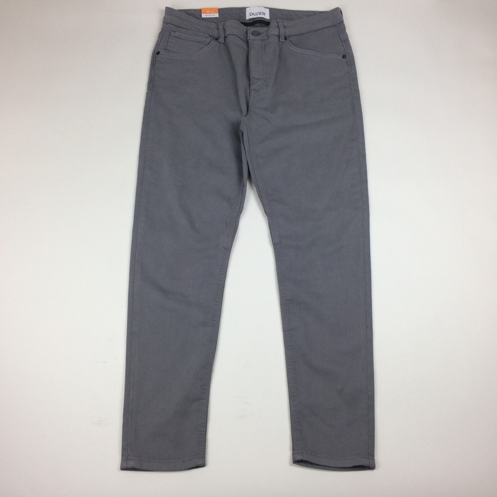 Duer No Sweat Pants Womens 32x28 Skinny Gray NWT Stretch‎ Performance Comfort